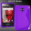 LG Optimus L3  Dual 435 - Silicone Case Gel TPU S-Line - Purple OEM